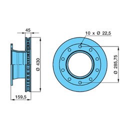ROTOR D/B TSB AND SB4309T 10/285 STEEL