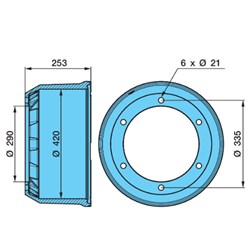 BRAKE DRUM BPW NEW GEN