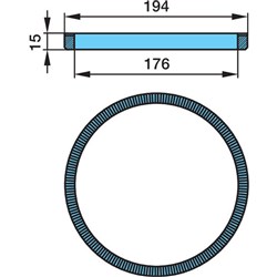 BPW RING POLE 176/194X15 Z100 H91