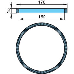 BPW RING POLE 152/170X15 Z100 H90