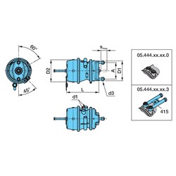 BPW RH 14/24 SPRING BRAKE CHAMBER