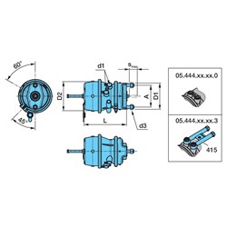 BPW LH 14/24 SPRING BRAKE CHAMBER