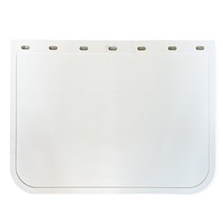 18" DROP X 24" WIDE WHITE MUDFLAP PLAIN