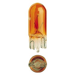 NARVA 12V 5W AMBER T10 WEDGE BL 2