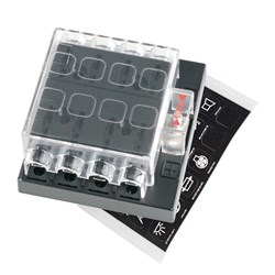 NARVA 8 WAY FUSE BLOCK - WITH COVER