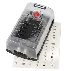 NARVA 12 WAY FUSE BOX &amp; COVER - BL