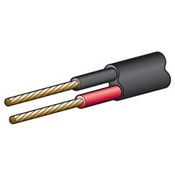 NARVA 10A 3MM TWIN CABLE 30M RED/BLK