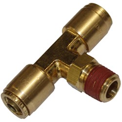 3/8" TUBE X 1/4" NPT MALE SWIVEL TEE