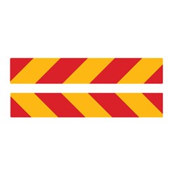 DECAL PAIR CHEVRON RED AND YELLOW