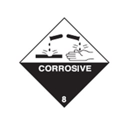 CORROSIVE CLASS 8 METAL SIGN