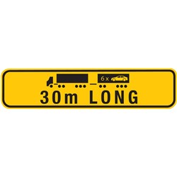 WA 30M LONG ROAD TRAIN PBS WARNING SIGN - ONE PIECE - VINYL BANNER